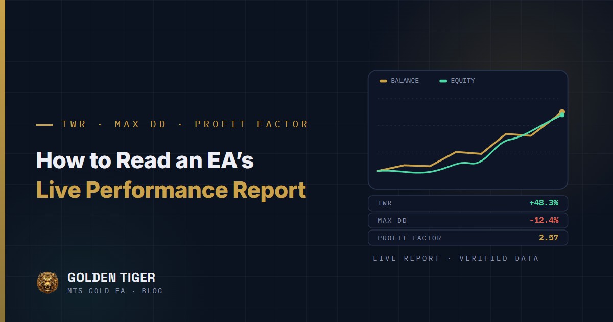 How to Read an EA’s Live Performance Report: TWR, Max Drawdown and Profit Factor